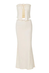 Strapless Cut-Out Maxi Skirt Set - View 9 | TEVQA