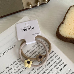 2-Piece Dainty Charm Hair Tie Set - 2 Inch Lightweight Elastic Bands