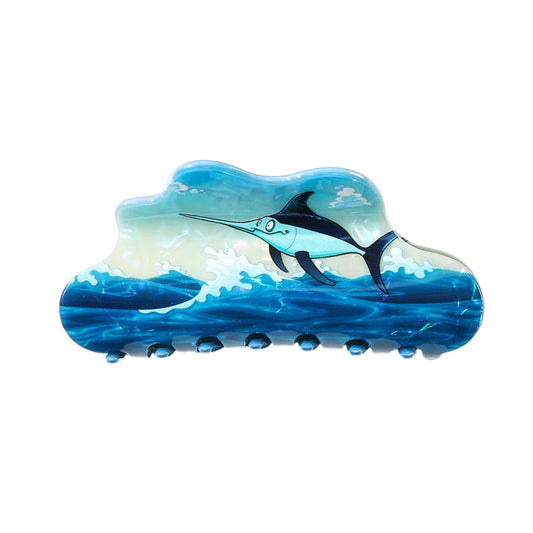 Large Tropical Scene Printed Hair Claw (4.3 Inch)