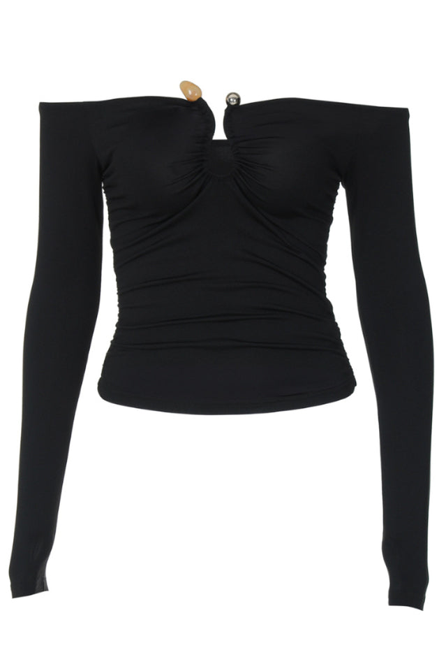 Tayla Trim Long Sleeve Top | Dress In Beauty