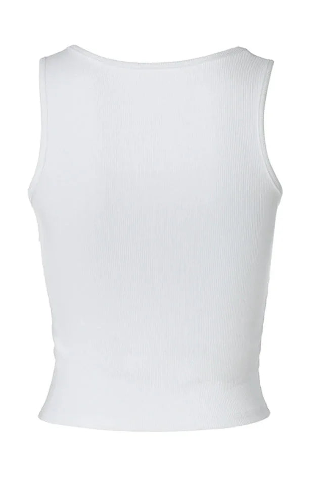Ribbed Crystal Tank Top - View 25 | TEVQA