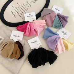Gentle Knit Bow Hair Ties for Kids (5 Inch)