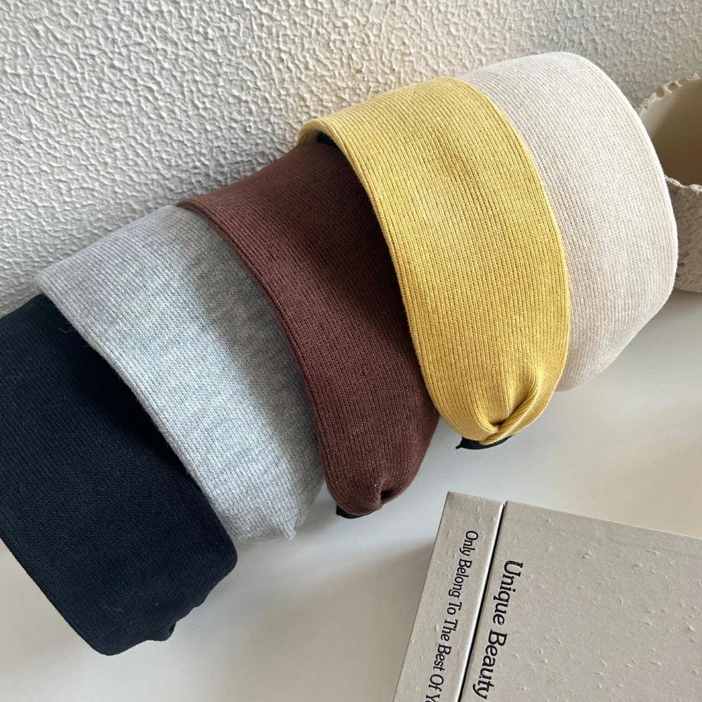 Wide Padded Knit Headband - 2.4 Inch Fashion Statement Hairband - TEVQA