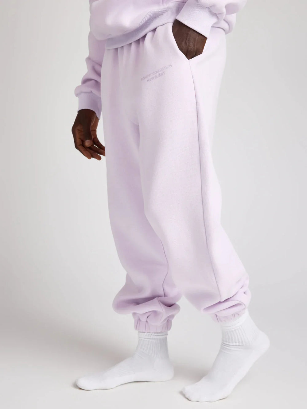 Comfortable fleece joggers with elastic waistband - View 45 | TEVQA