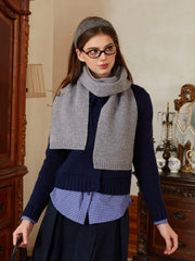 Premium 100% Australian Wool Solid Knit Scarf - TEVQA