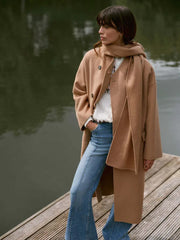 The Evelyn Wool-Blend Scarf Coat - TEVQA