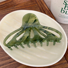 Classic French Style Octopus Hair Claw Clip - 4.3 Inch High Capacity Grip for Thick Hair