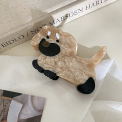 Adorable Acetate Dachshund Dog Hair Claw Clip - 3.8 Inch