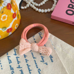 Gentle Knit Knot Bow Hair Ties for Kids (2.4 Inch)