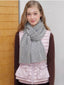 Classic Cable Knit Wool Blend Scarf Grey