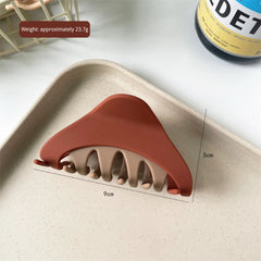 Medium 3.5 Inch Matte Two-Tone Triangle Hair Claw Clip