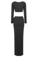 Rose High Split Maxi Dress - View 14 | TEVQA