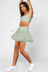 High Waist Ruffle Skort - View 28 | TEVQA