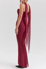 Hallie Corset With Neck Scarf + Skirt Set - View 7 | TEVQA