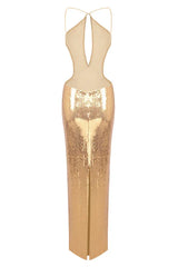 Sequin Halter Maxi Dress - View 8 | TEVQA