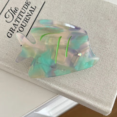 Large 3.5 Inch Acetate Ocean Animal Hair Claw Clip - Mermaidcore