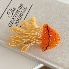 Large 3.5 Inch Acetate Ocean Animal Hair Claw Clip - Mermaidcore