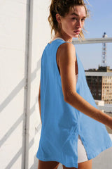 Relaxed V-neck tunic tank top - View 32 | TEVQA