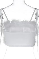 Fuzzy Feather Crop Top - View 14 | TEVQA