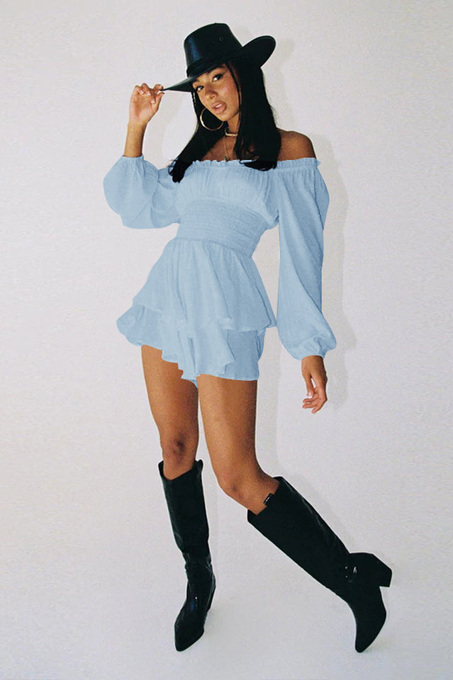 Tiered Swing Skater Romper | Dress In Beauty