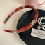 Slim preppy headband with gold stud accent - View 6 | TEVQA
