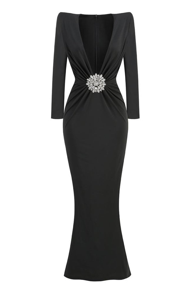 Cutout Crepe V-Neck Dress | Dress In Beauty