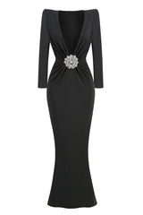 Cutout Crepe V-Neck Dress | Dress In Beauty