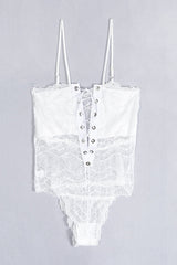 Hollow Out Lace Bodysuit & Lingerie - Dress In Beauty