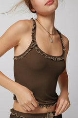 Ribbed knit corset top and shorts set - View 9 | TEVQA