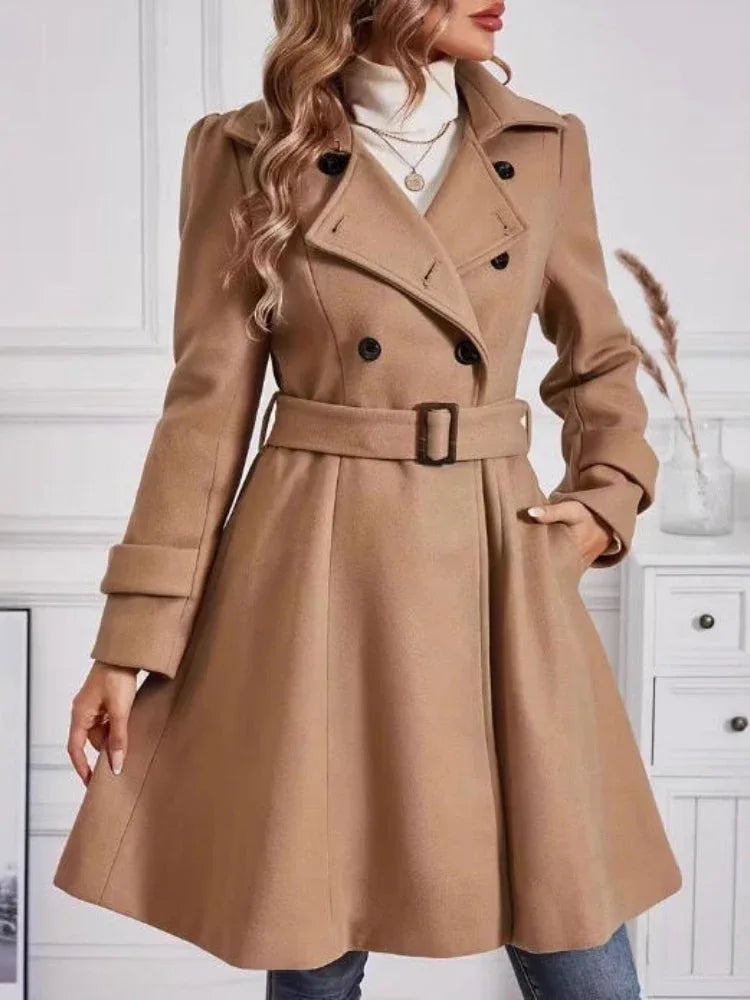 The Victoria Double-Breasted Coat Dress - TEVQA