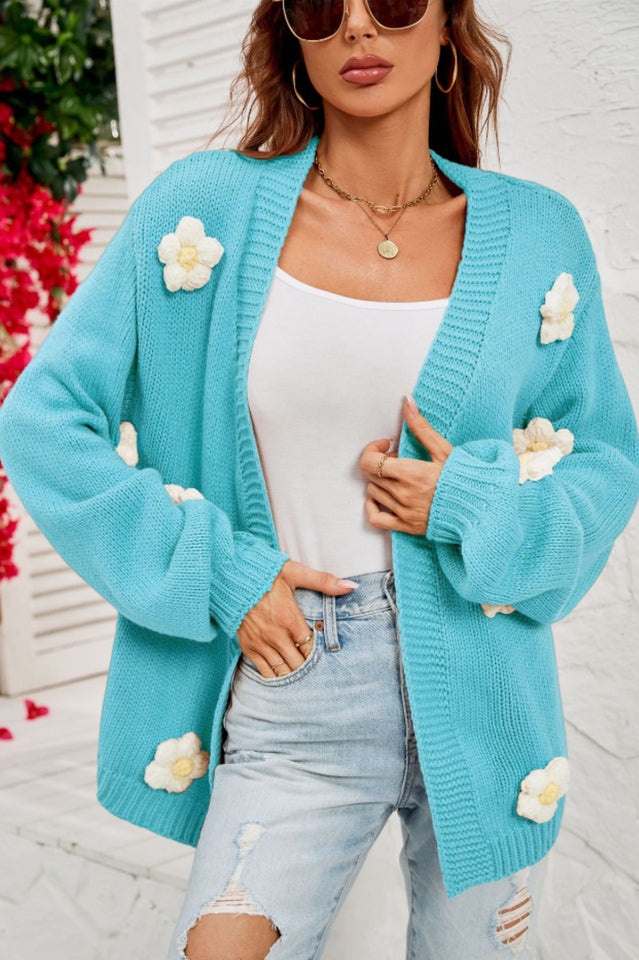 Fall In Daisy Oversized Knit Cardigan | Dress In Beauty