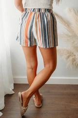 Wanda Casual Striped Shorts - TEVQA