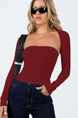 White Two Piece Bolero Tube Top Set - TEVQA