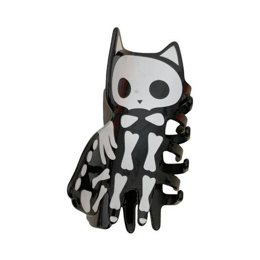 Black skeleton cat claw hair clip