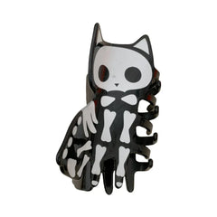 Black skeleton cat claw hair clip