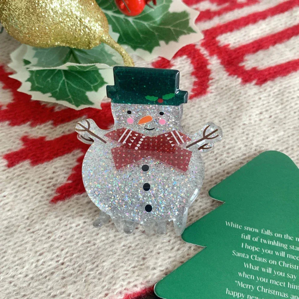 Mini Christmas glitter hair claw clip - View 6 | TEVQA