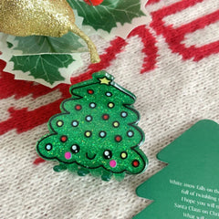 Mini Christmas glitter hair claw clip - View 10 | TEVQA