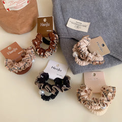 2-Pack Balletcore Ruffle Scrunchie & Hair Tie Set (with Pearl)