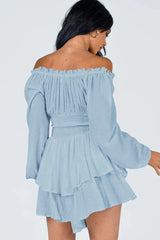 Tiered Swing Skater Romper - TEVQA