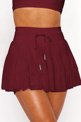 High Waist Plain Mesh Skort | Dress In Beauty