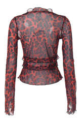 Myka Long Sleeve Mesh Top - View 13 | TEVQA