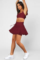 High Waist Plain Mesh Skort | Dress In Beauty