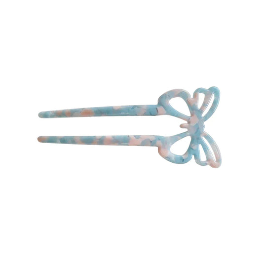 Cutout Bow Acetate Hair Fork (5 Inch) - TEVQA