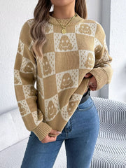 Ghost Checkered Knit Sweater - View 9 | TEVQA