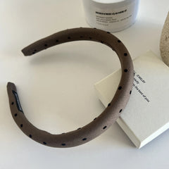 Classic Polka Dot Slim Headband - 0.8 Inch Lightweight Fabric