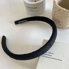 Classic Polka Dot Slim Headband - 0.8 Inch Lightweight Fabric