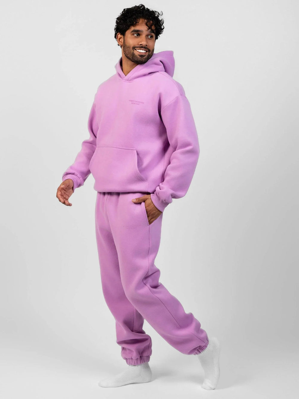 Comfortable fleece joggers with elastic waistband - View 40 | TEVQA