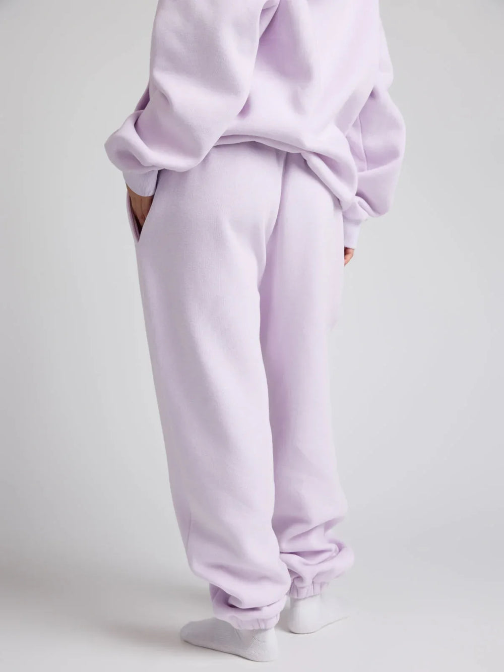 Comfortable fleece joggers with elastic waistband - View 46 | TEVQA
