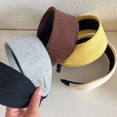 Wide Padded Knit Headband - 2.4 Inch Fashion Statement Hairband - TEVQA