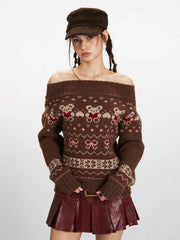 Bear & Bow Fair Isle Pullover - TEVQA